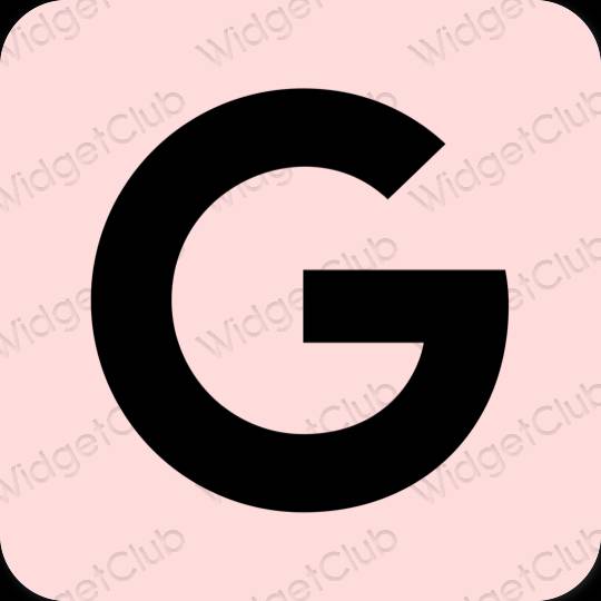 Estetisk pastell rosa Google app ikoner