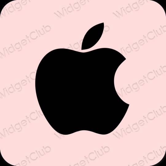 Aesthetic pastel pink Apple Store app icons