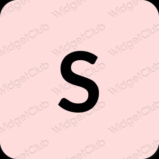 Estetický pastelově růžová SHEIN ikony aplikací