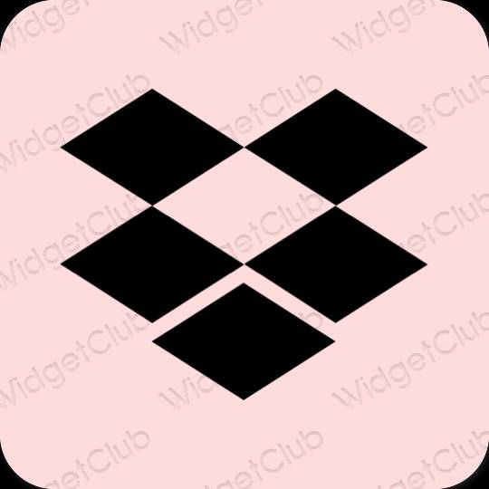 미적인 파스텔 핑크 Dropbox 앱 아이콘