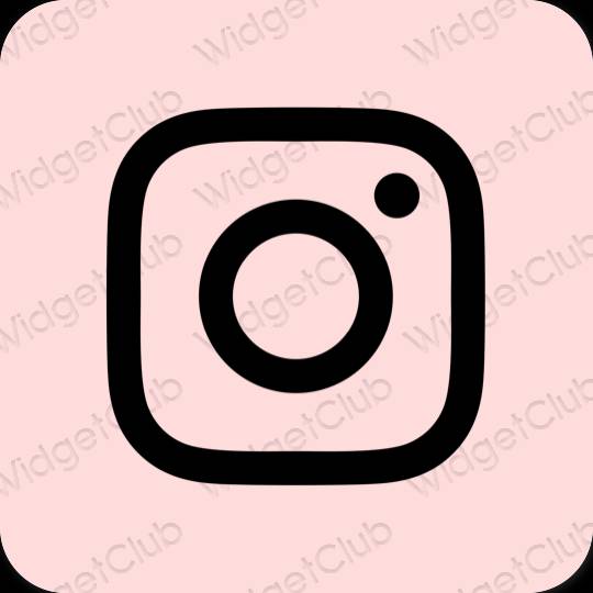 Esthétique rose pastel Instagram icônes d'application