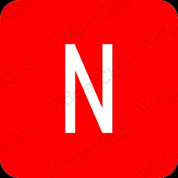 Stijlvol rood Netflix app-pictogrammen