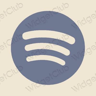 Aesthetic beige Spotify app icons