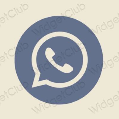 Estetico beige WhatsApp icone dell'app