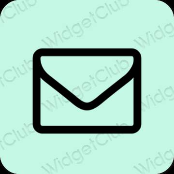 Estetico blu pastello Mail icone dell'app