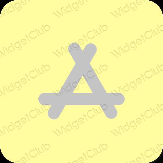 Esthétique jaune AppStore icônes d'application