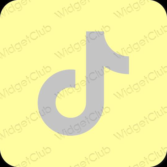 Естетичен жълто TikTok икони на приложения
