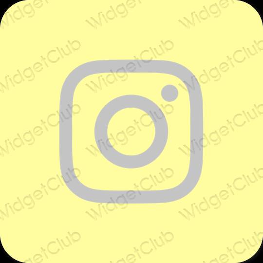 審美的 黃色的 Instagram 應用程序圖標