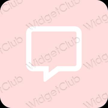 Estetski ružičasta Messages ikone aplikacija