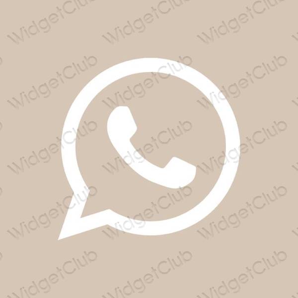 Aesthetic beige Messenger app icons