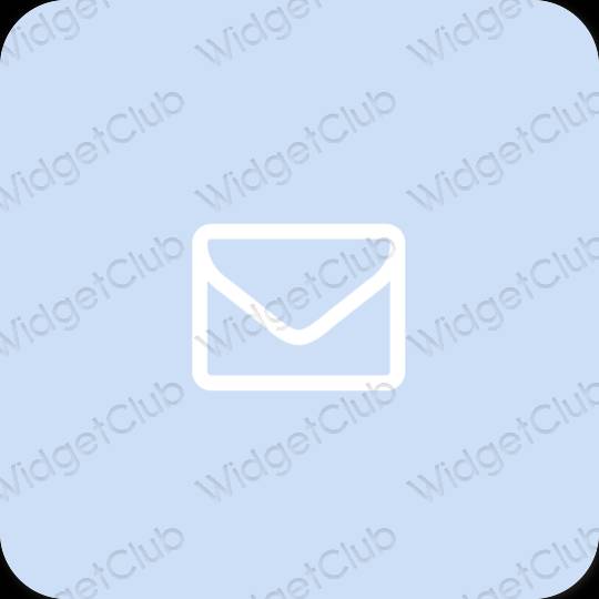 Estetski pastelno plava Mail ikone aplikacija