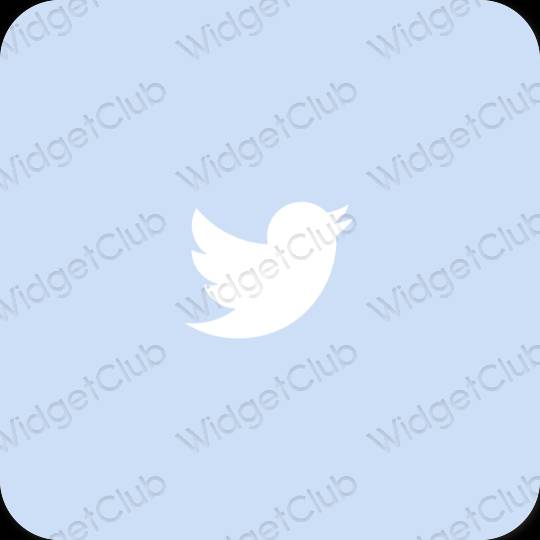 Estetic Violet Twitter pictogramele aplicației