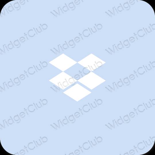 Aesthetic pastel blue Dropbox app icons