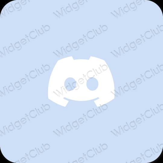 Estetski pastelno plava discord ikone aplikacija