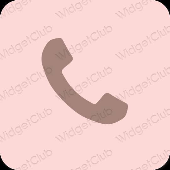 Æstetisk pastel pink Phone app ikoner