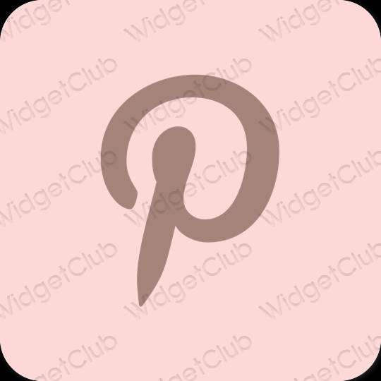 Естетски пастелно розе Pinterest иконе апликација