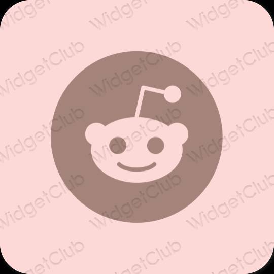 Estetyka pastelowy róż Reddit ikony aplikacji