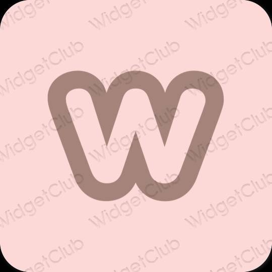 Estetické pastelovo ružová Weebly ikony aplikácií