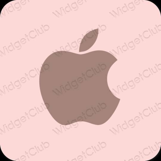 Αισθητικός παστέλ ροζ Apple Store εικονίδια εφαρμογών