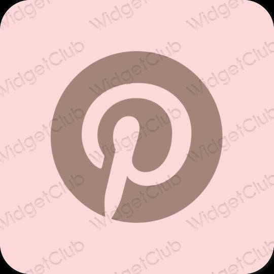 Estetik pastel pembe Pinterest uygulama simgeleri