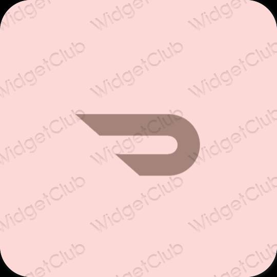 Estetisk pastell rosa Doordash app ikoner