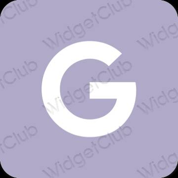 Estetinis violetinė Google programėlių piktogramos