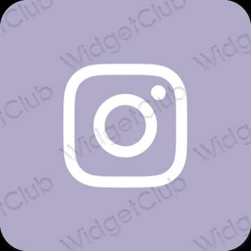 紫 Instagram おしゃれアイコン画像素材
