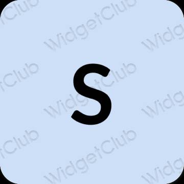 Estetický pastelově modrá SHEIN ikony aplikací