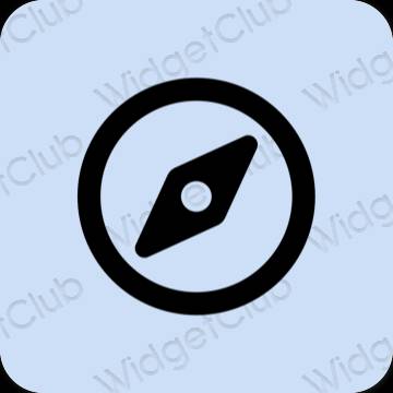 Estetski ljubičasta Safari ikone aplikacija
