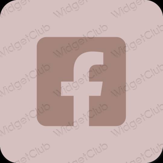 Estetické pastelovo ružová Facebook ikony aplikácií