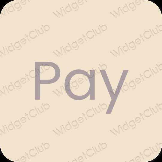 Estetsko bež PayPay ikone aplikacij