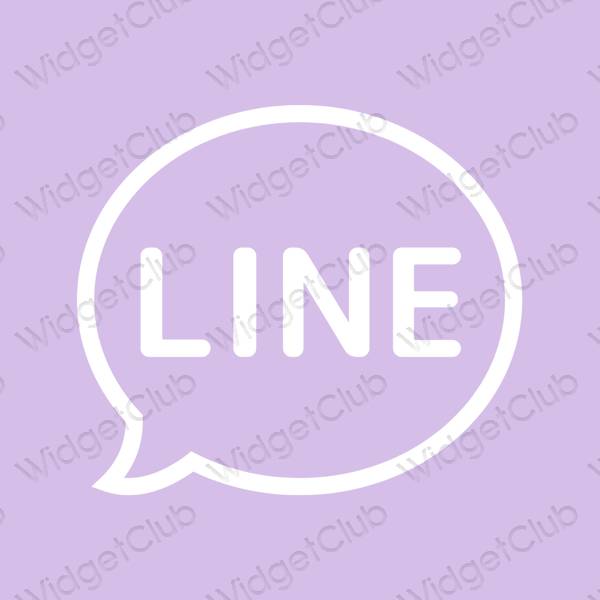 Estetic Violet LINE pictogramele aplicației