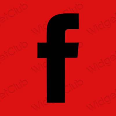 Esteettinen violetti Facebook sovelluskuvakkeet