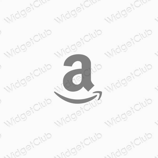 Estetisk grå Amazon app ikoner