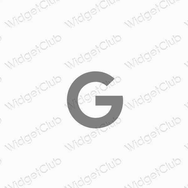 Aesthetic gray Google app icons