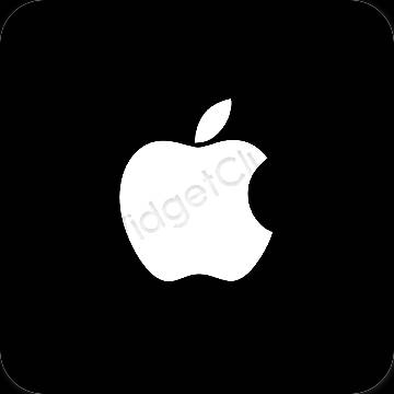 Aesthetic black Apple Store app icons