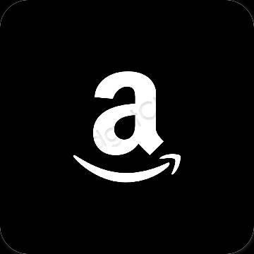 Естетичен черен Amazon икони на приложения