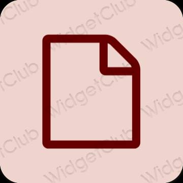 Estetsko bež Notes ikone aplikacij
