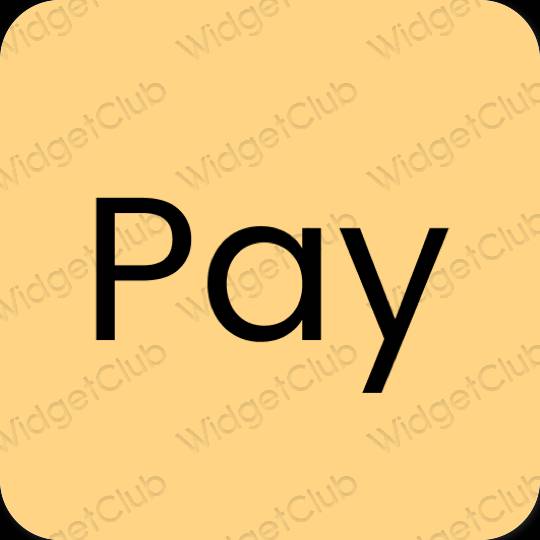 Estetisk orange PayPay app ikoner