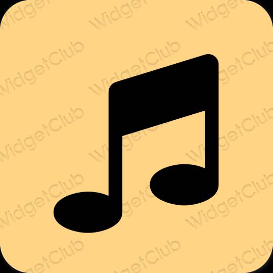 Stijlvol bruin Music app-pictogrammen