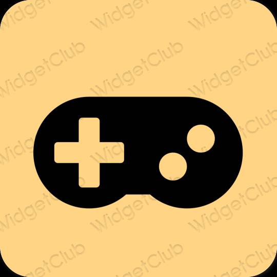 Estético laranja Game ícones de aplicativos