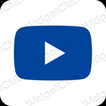 эстетический синий Youtube значки приложений