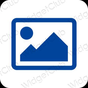 Æstetisk blå Photos app ikoner