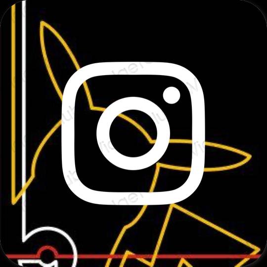 Thẩm mỹ đen Instagram biểu tượng ứng dụng