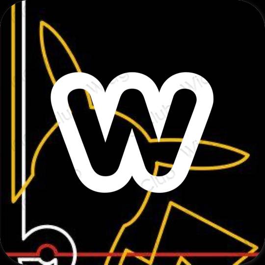 Estetski crno Weebly ikone aplikacija