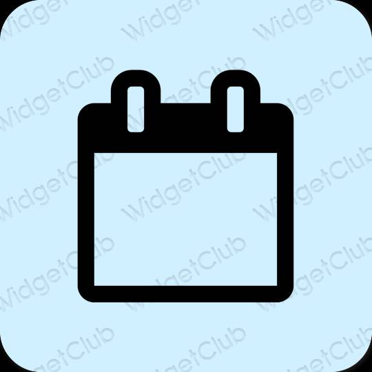 Estético azul pastel Calendar ícones de aplicativos