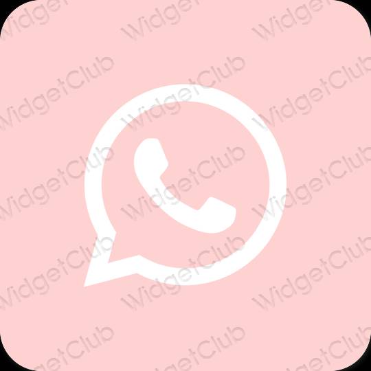 Естетичний рожевий WhatsApp значки програм