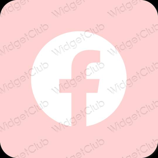 Esthétique rose Facebook icônes d'application