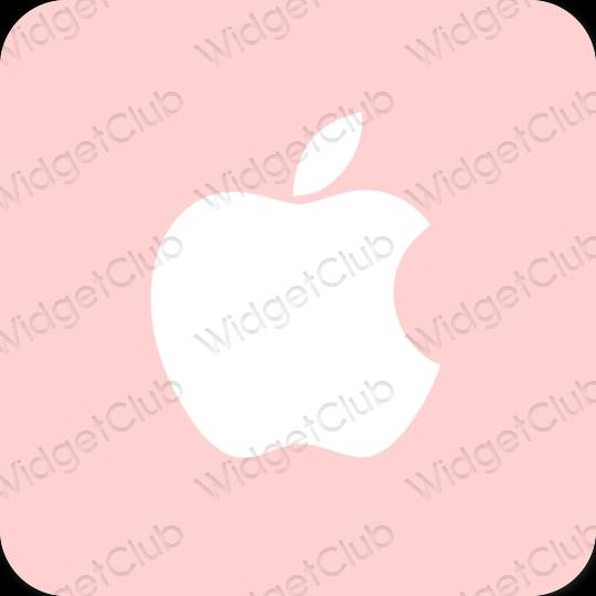 Estetik merah jambu Apple Store ikon aplikasi