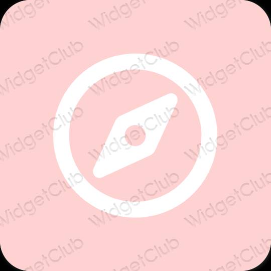 Естетичний рожевий Safari значки програм